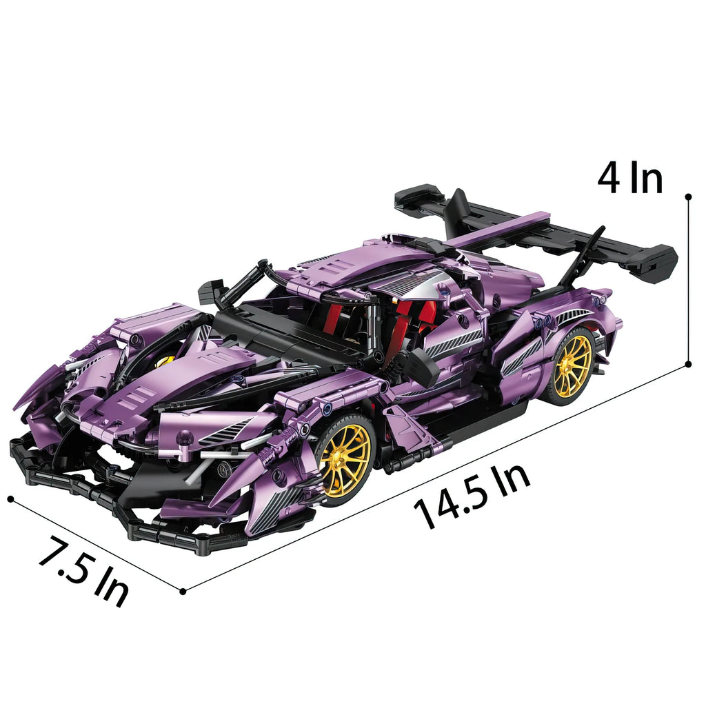 Purple Speed Champion Super Sports Car Building Block Set B241