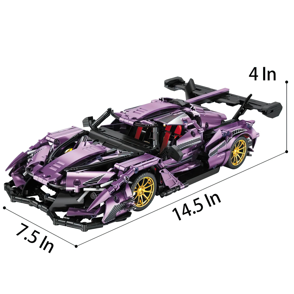 Purple Speed Champion Super Sports Car Building Block Set B241