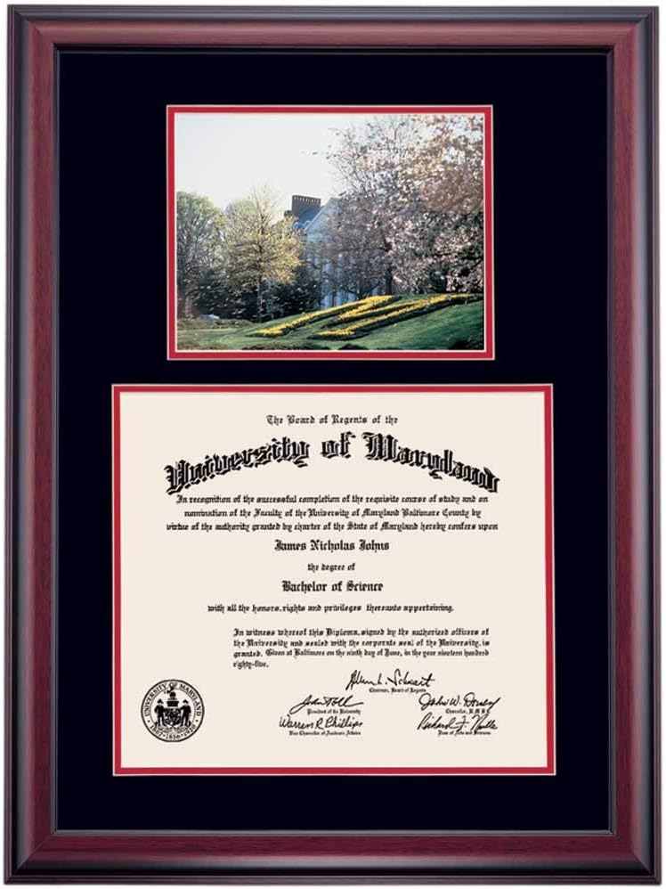 Black/Cherry Mat 13 x 17 Diploma Frame Q237