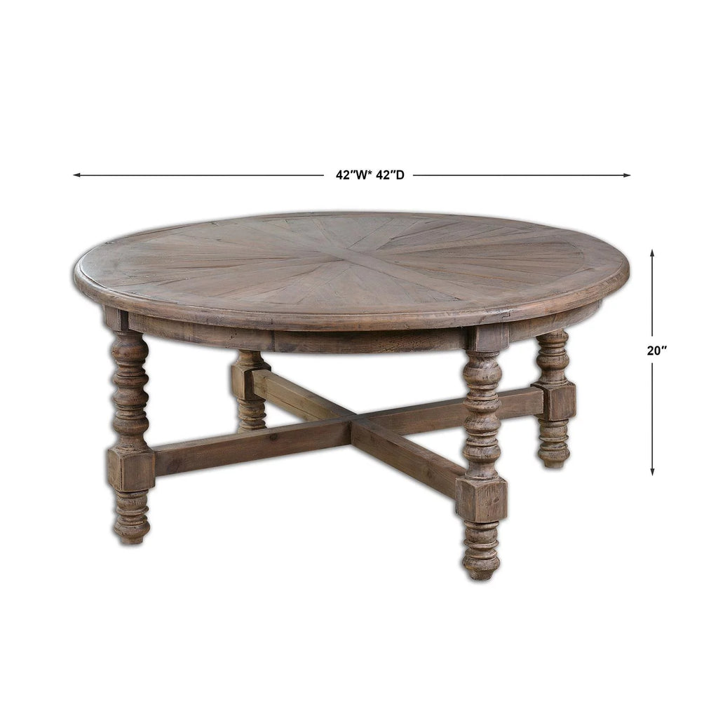 42"W Reclaimed Fir Wood Coffee Table S9574