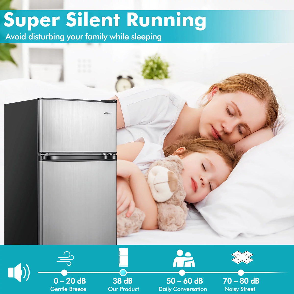 3.2 Cu.Ft Compact Mini Refrigerator with Freezer U954132