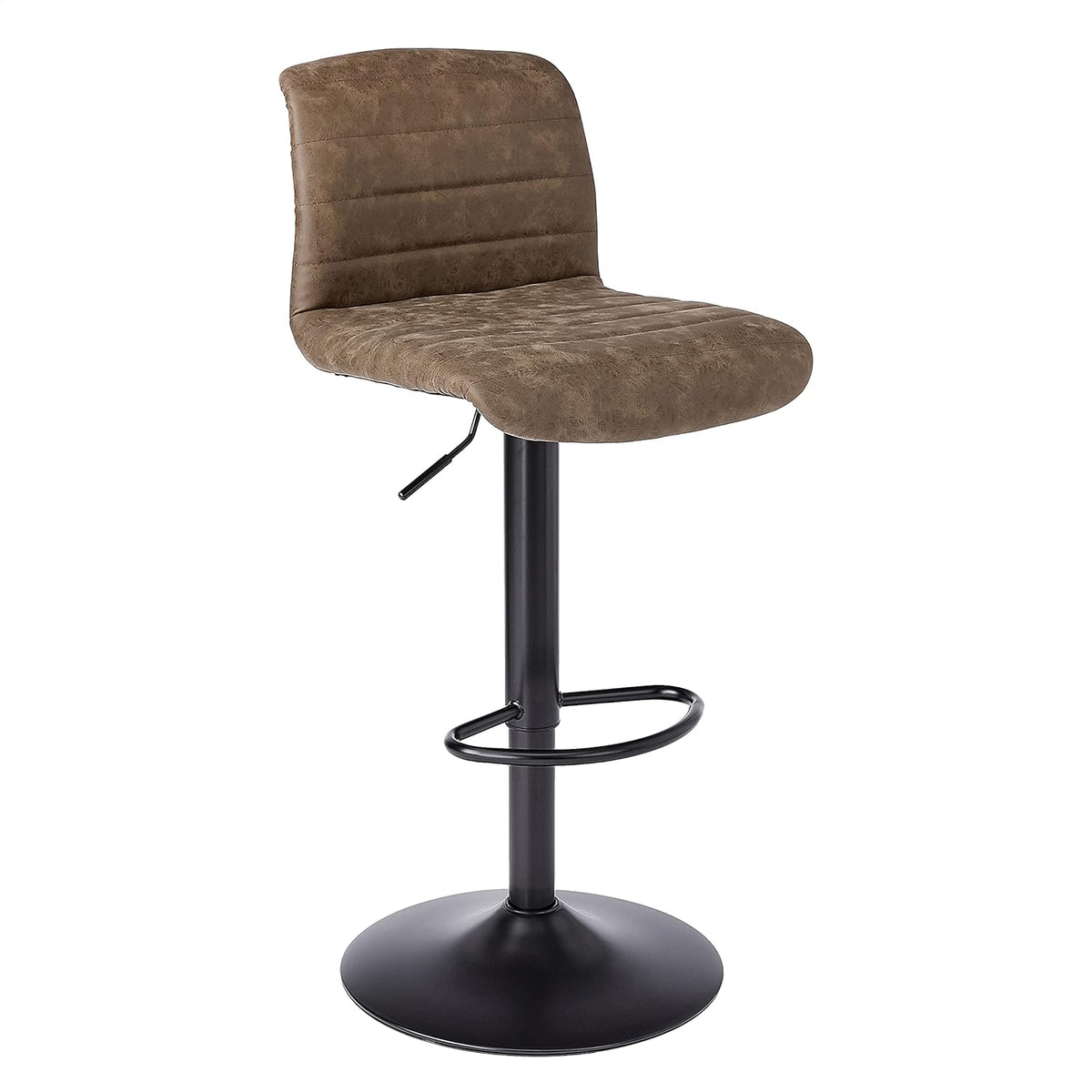 Light Brown Adjustable Swivel Bar Stool Set of 2 K502