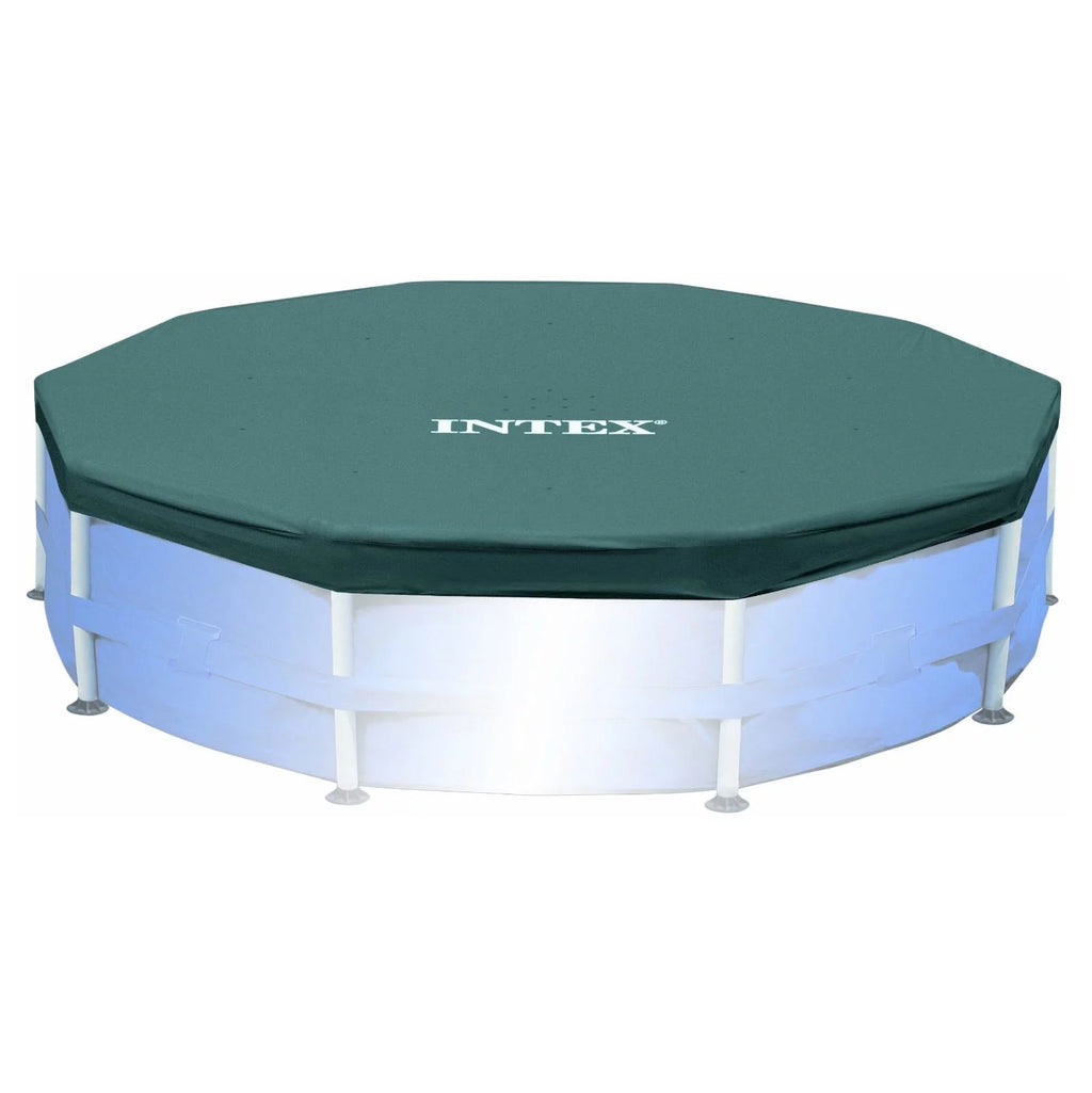 10ft Round Pool Cover & Easy Set Inflatable Pool I30963