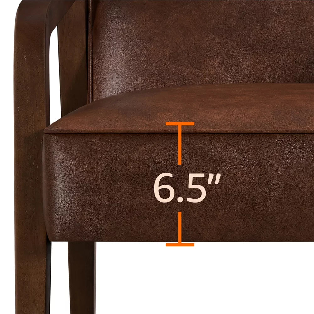 Dark Brown Upholstered Accent Chair U41682