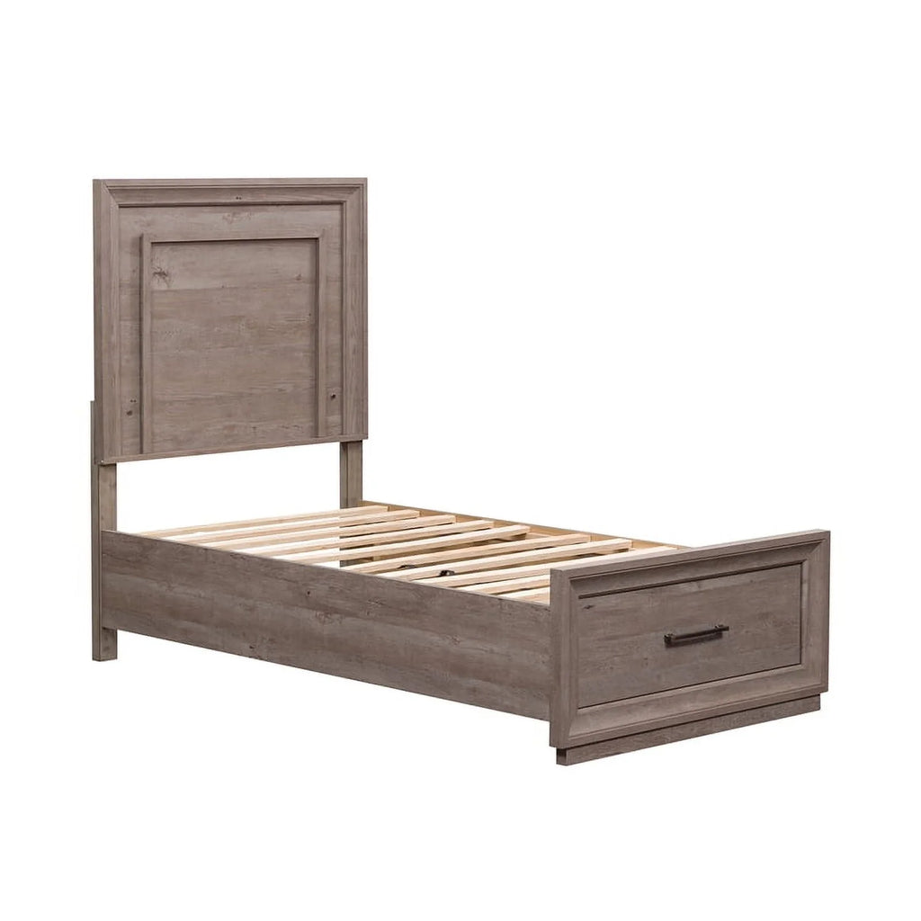 Contemporary Wood Twin Storage Bed P389