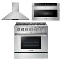 36 Propane Gas Range, Range Hood, Microwave X191