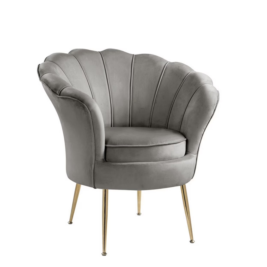 Gray Velvet Accent Chair Z27194