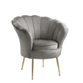 Gray Velvet Accent Chair Z27194