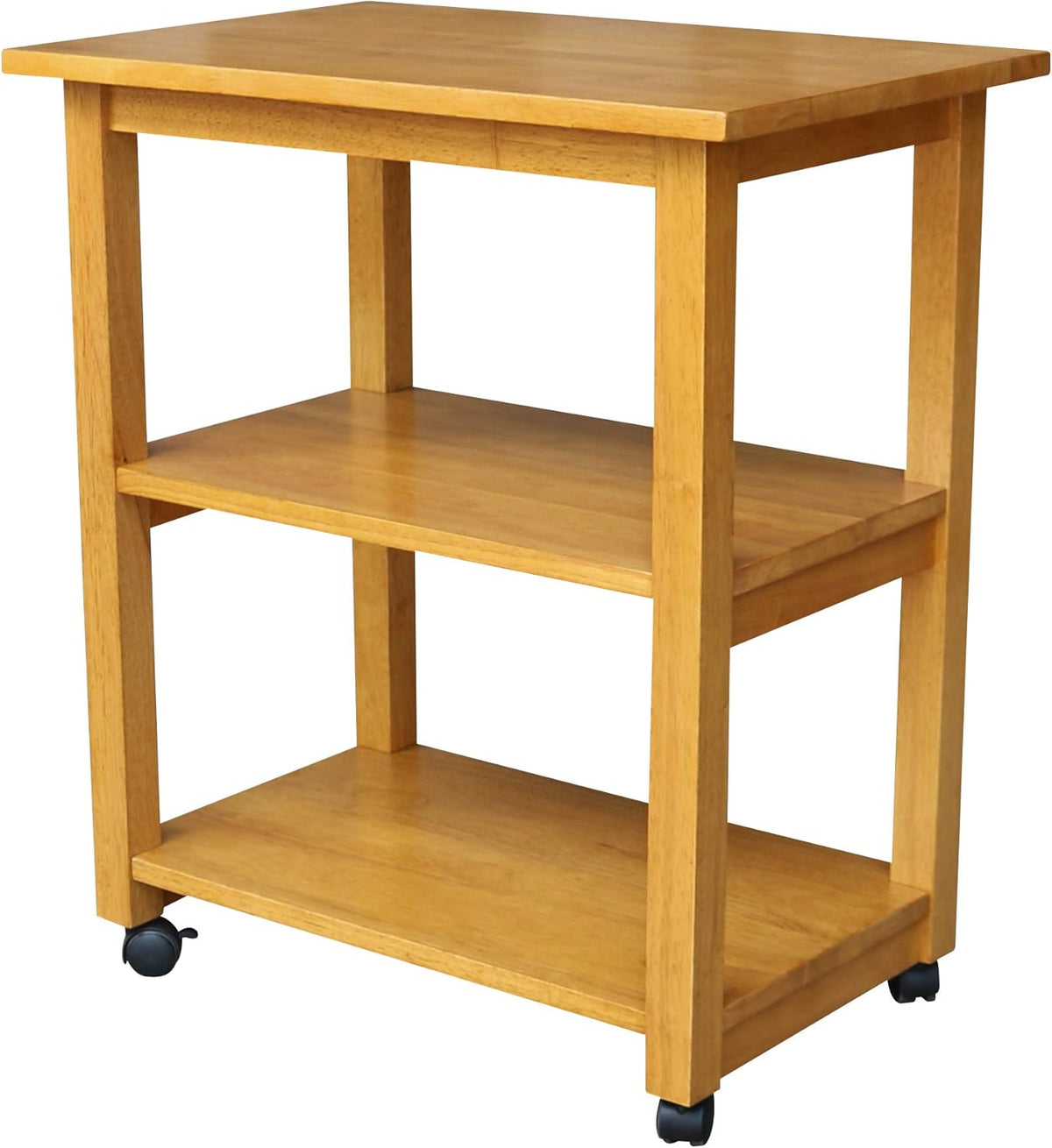 Black/Natural Microwave Cart F26786