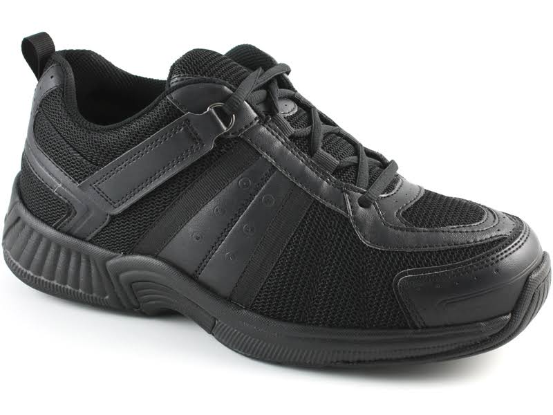 Men&s Black Mesh Orthofeet Shoes U530191