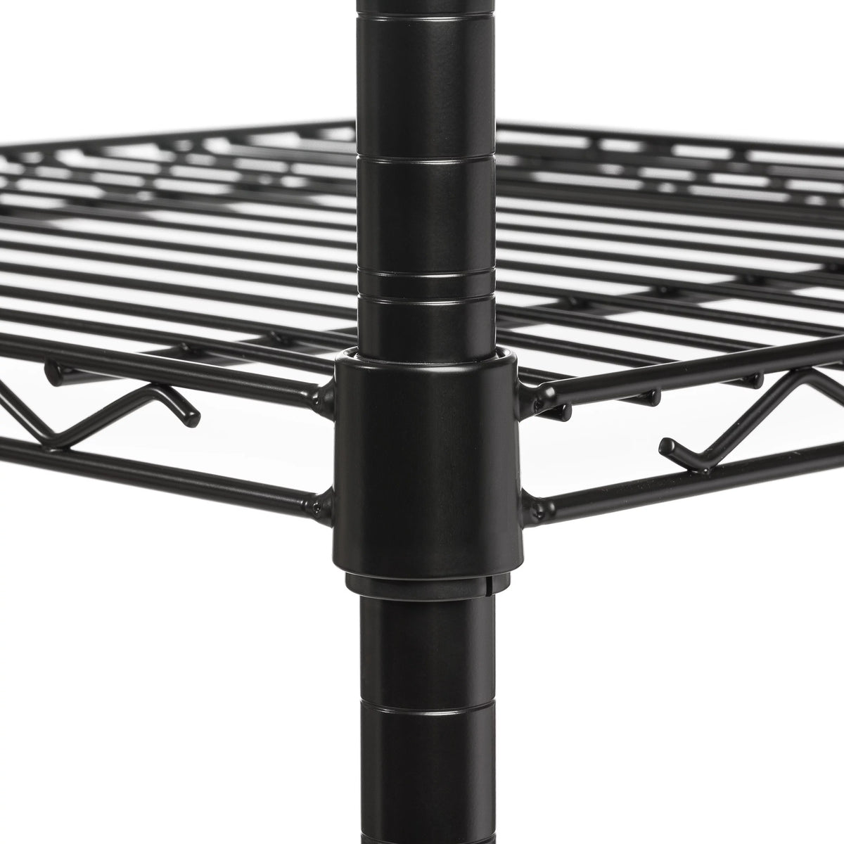 Steel 6-Tier Storage Shelf Unit Black F3640