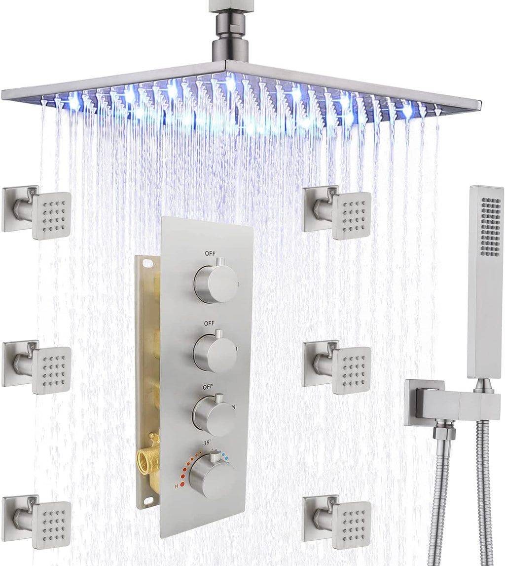 Thermostatic Shower System with Brass Shower Faucets Q7008