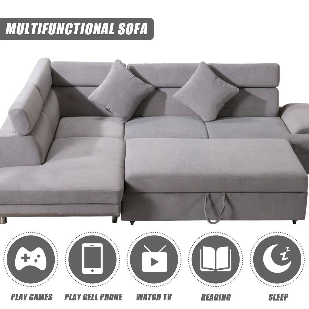 Modern Upholstered Corner Sofa Set E900023