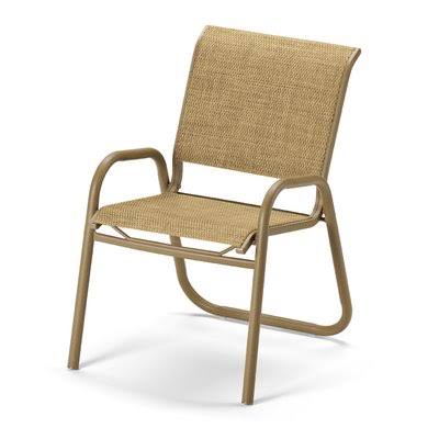 Stacking Patio Dining Chair Textured Silver Red A478168