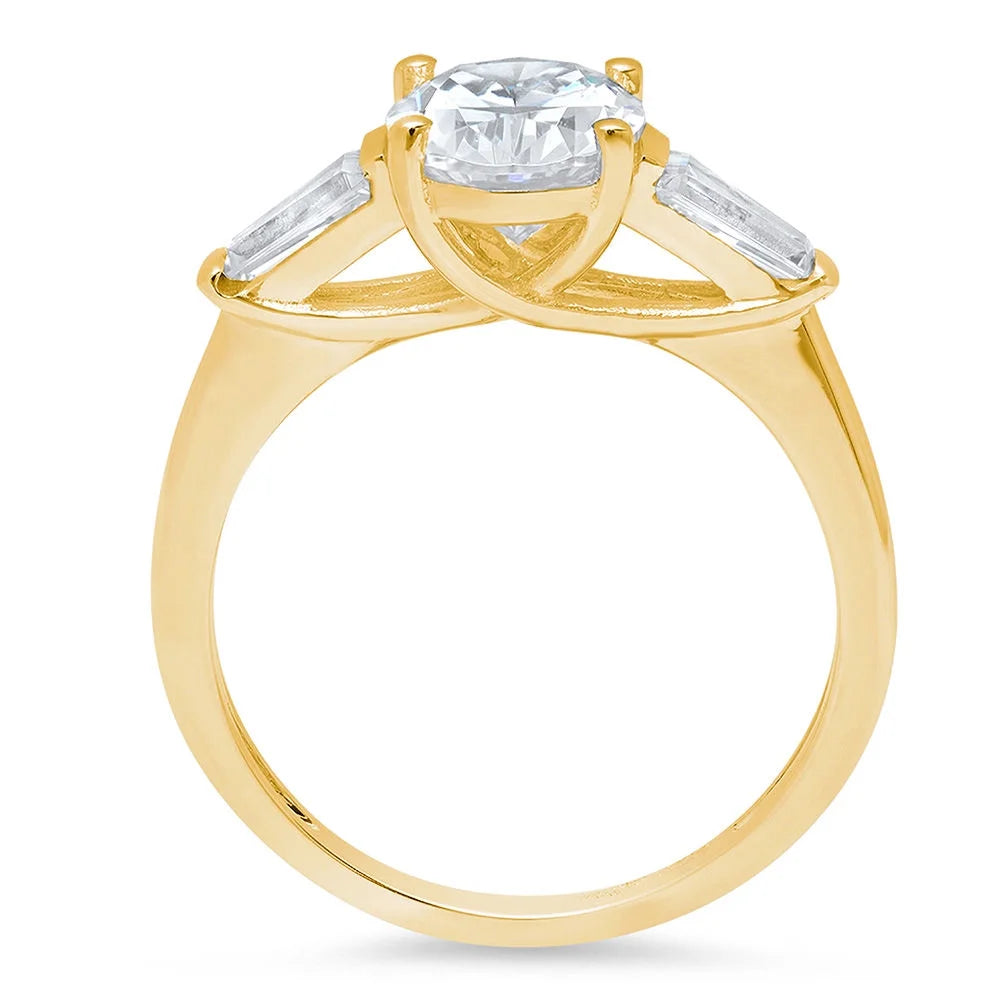 14K Yellow Gold Three-Stone Diamond Engagement Ring Q651535