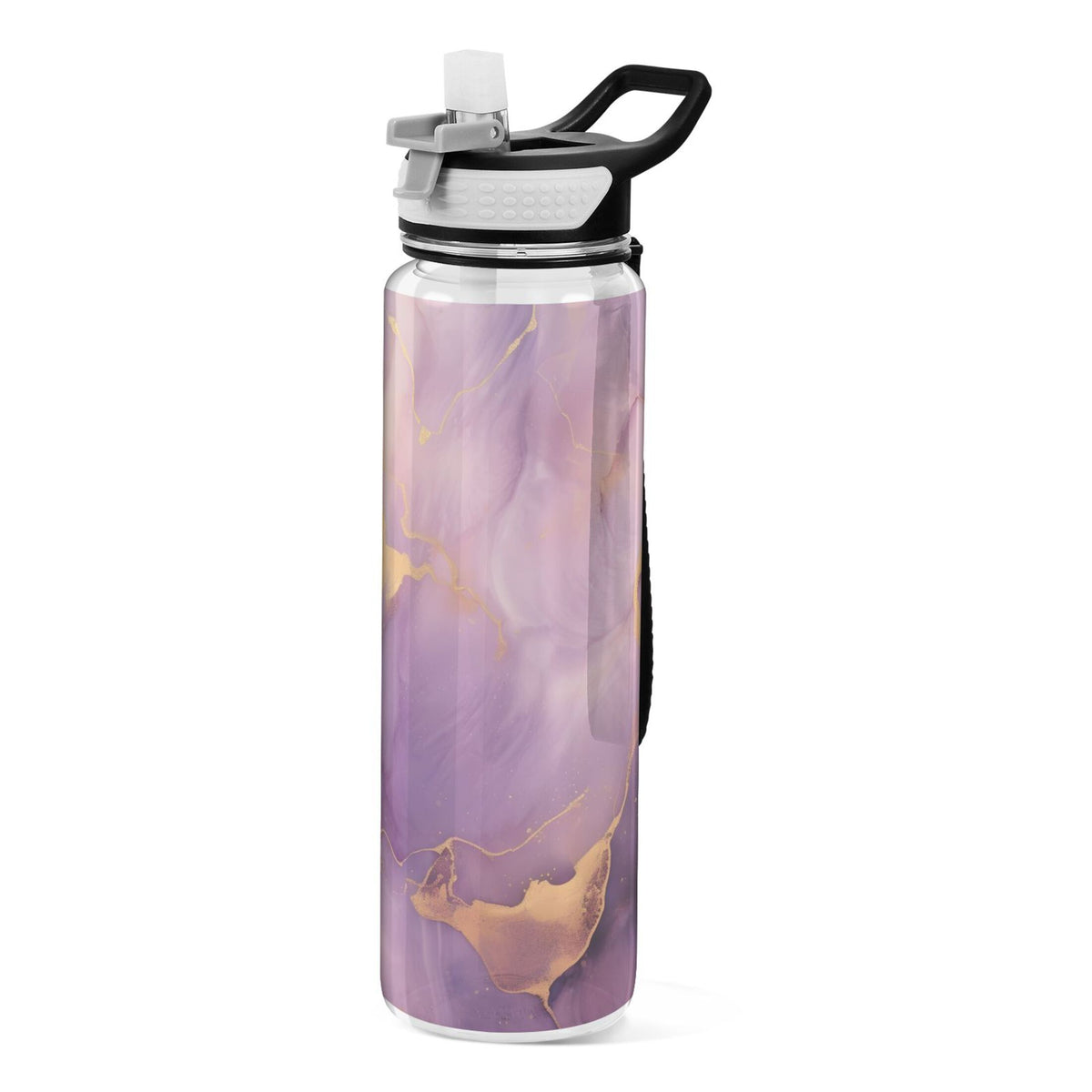 Purple and Gold Marble 32oz Tritan Leakproof Sports Bottle with Straw O118