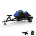 Blue Black Trailerable Jet Ski Cover with Trailer Straps and Storage Bag Q571