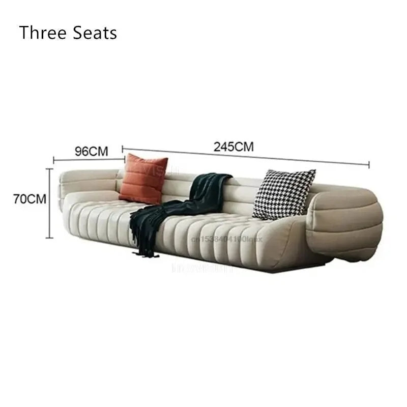 Yellow Light Grey Leather Sofa A43027
