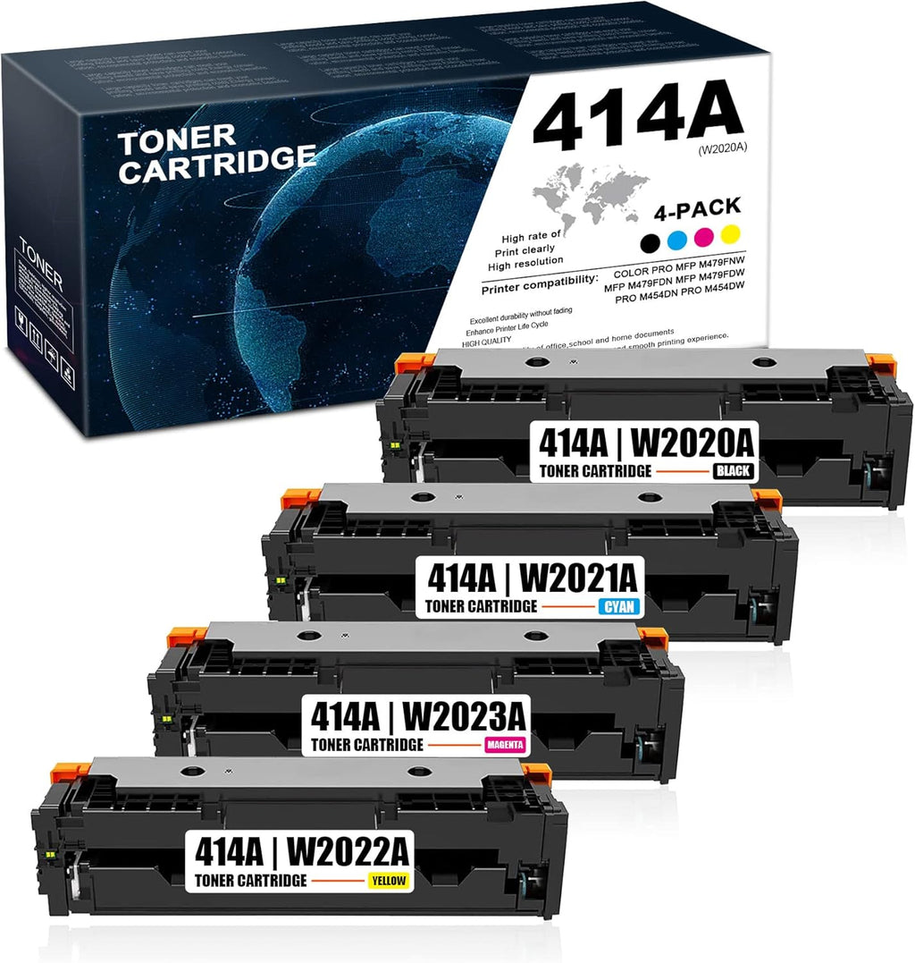 Toner Cartridge Replacement for HP 414 414X (KCMY 4-Pack) S800