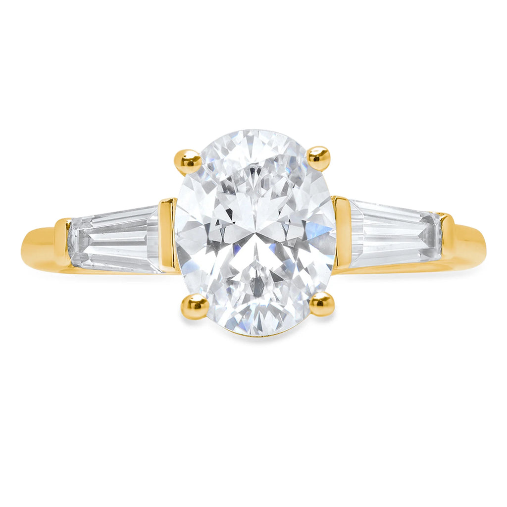 14K Yellow Gold Three-Stone Diamond Engagement Ring Q651535