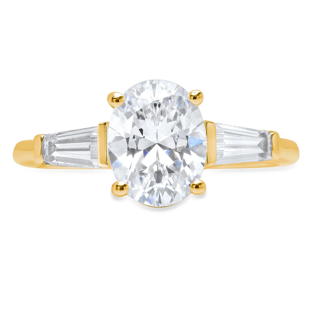 14K Yellow Gold Three-Stone Diamond Engagement Ring Q651535