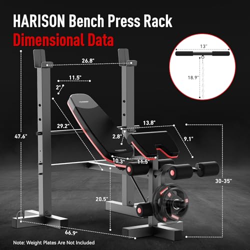 6 in 1 Weight Bench Set with Leg Extension and Preacher Curl F480760