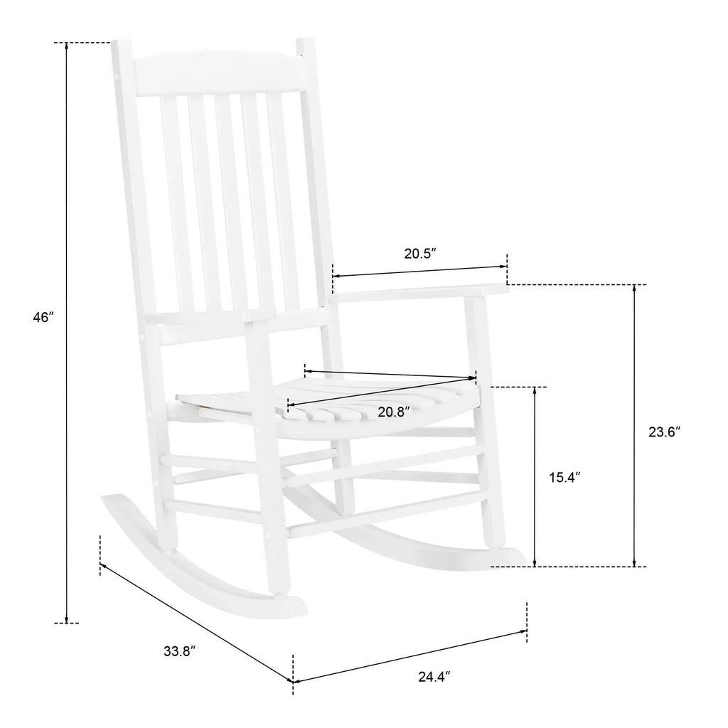 White Wood Rocking Chair C570713