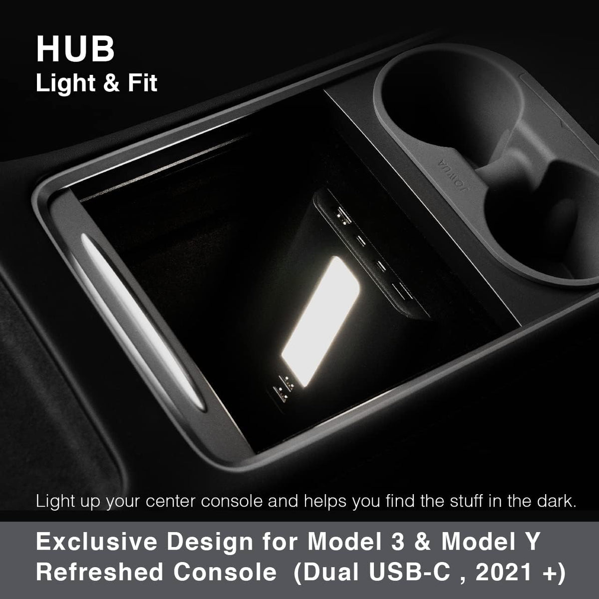 USB Hub with LED Light, Dual USB-C Ports, Pack of 2 K640