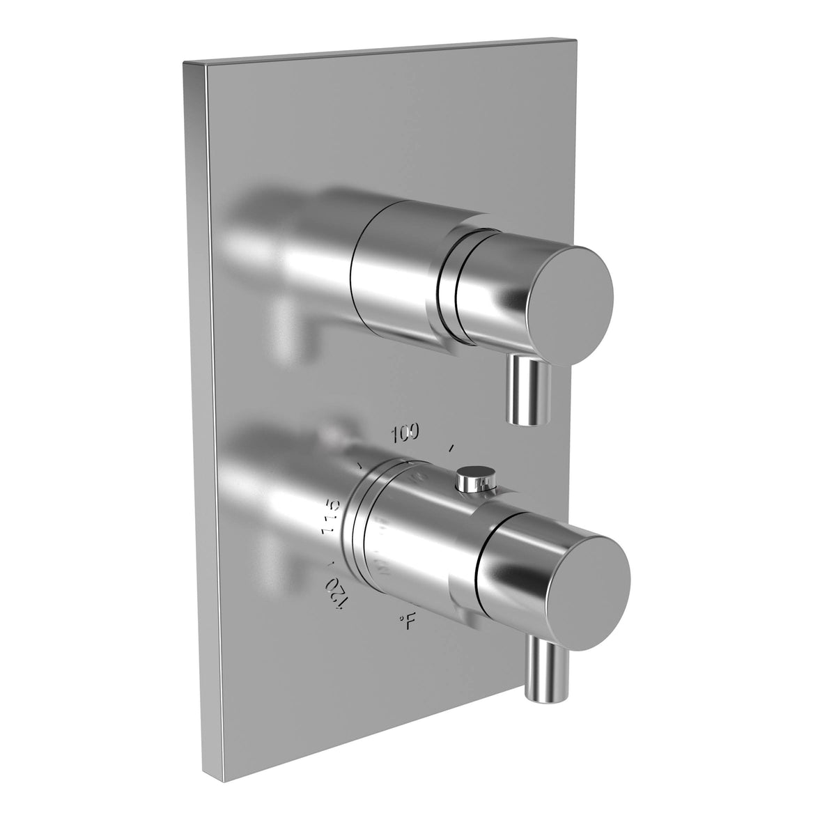 Polished Nickel Square Thermostatic Trim Plate with Handle Y638