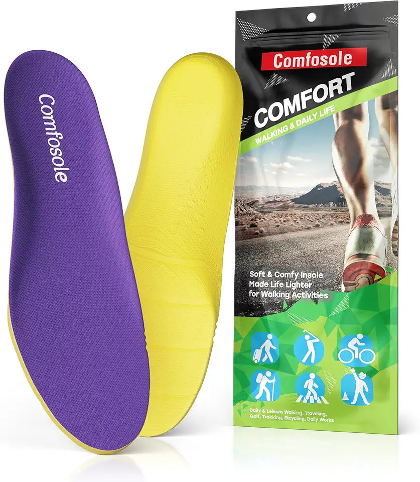 Comfort Insoles Men Women Soft Cushioning Arch Support U978510