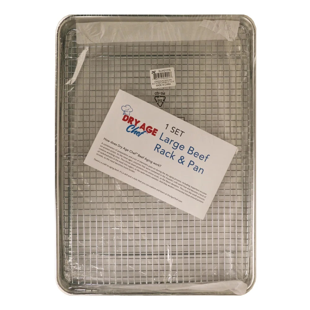 Beef Rack, Dry Aging Pan, Knife, Cutting Board Combo I4233
