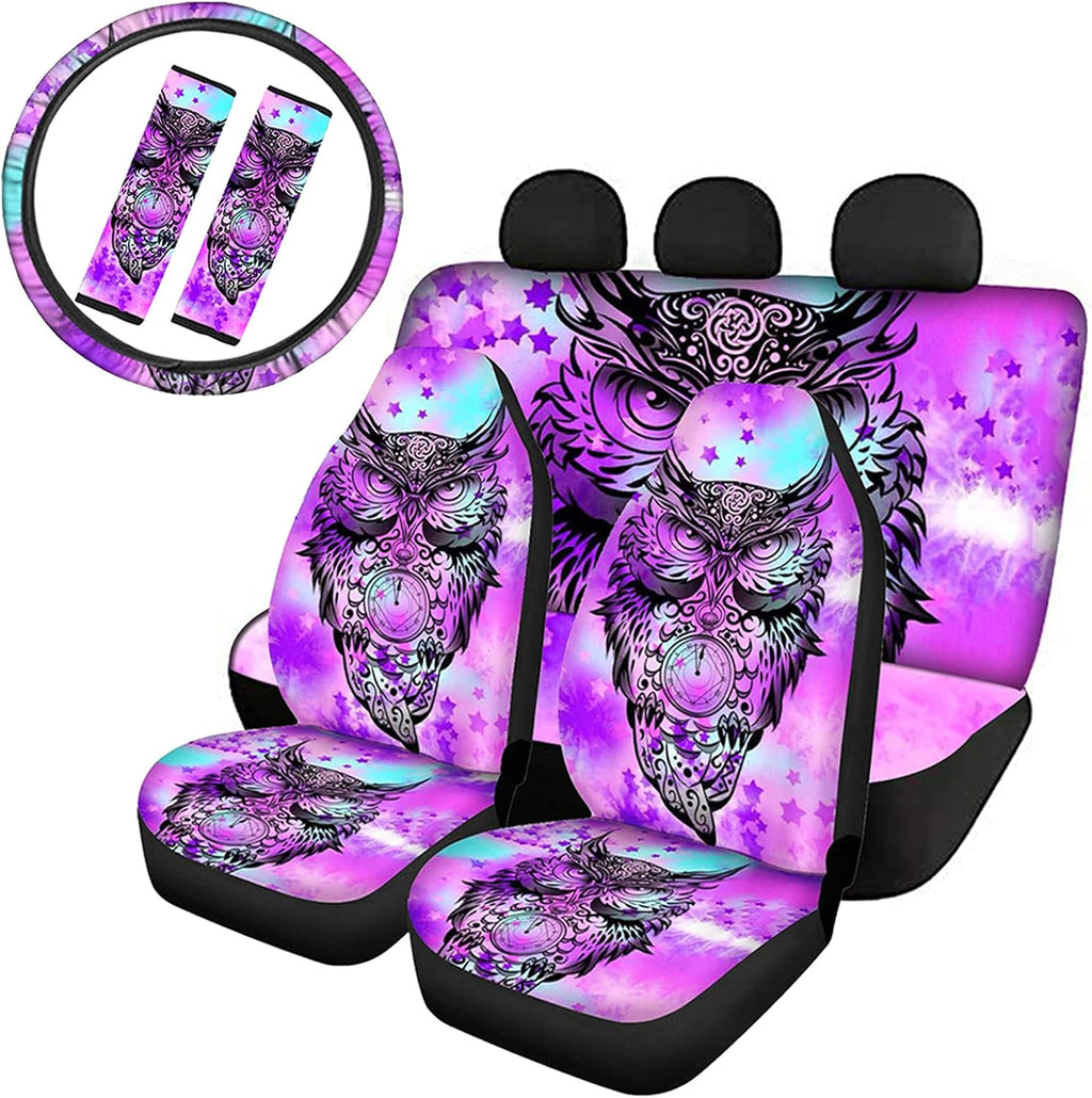 Pink Cow Print Universal Car Seat Covers Set H968332