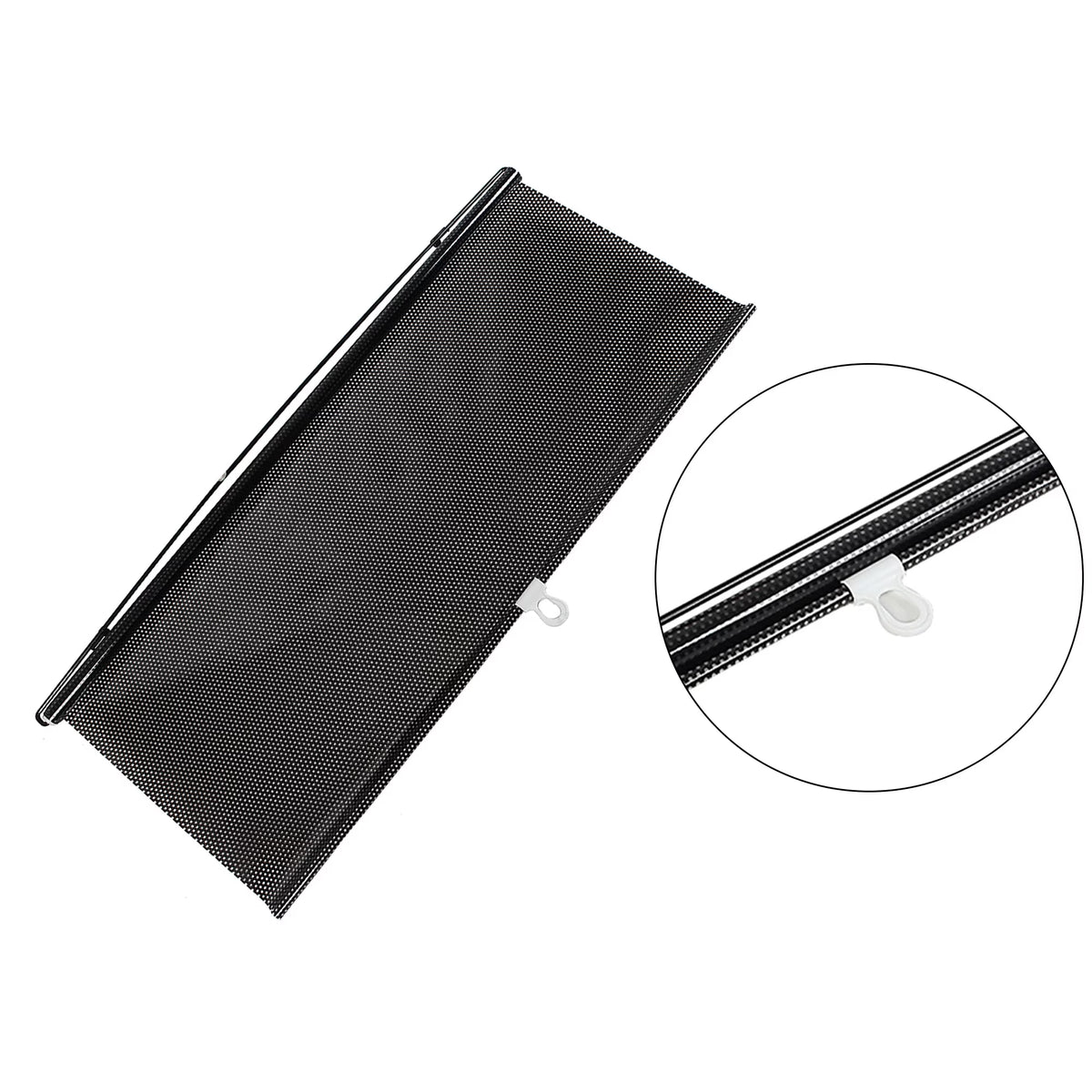 Black PVC Car Sunshade 48.43"x22.05" 1Pc V705