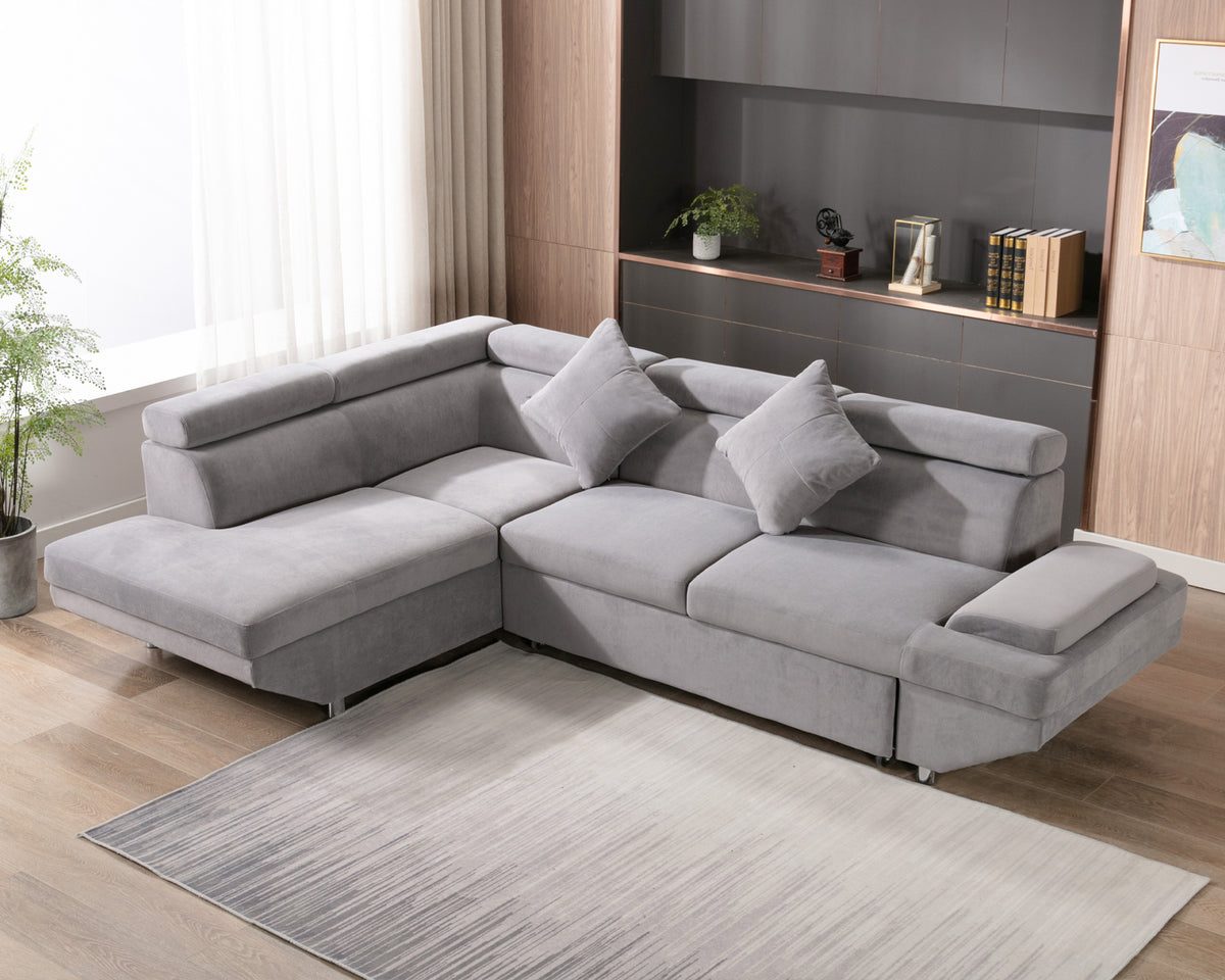 Modern Upholstered Corner Sofa Set E900023