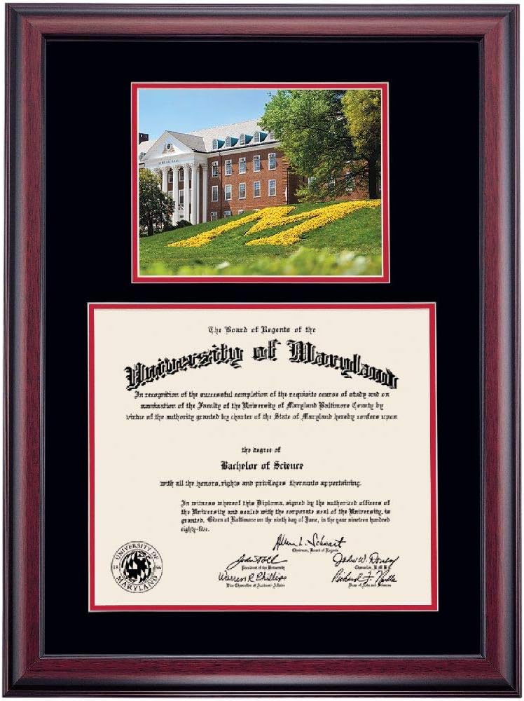 Black/Cherry Mat 13 x 17 Diploma Frame Q237