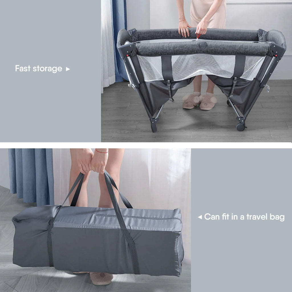 Infant Bedside Sleeper Bassinet with Wheels E8718