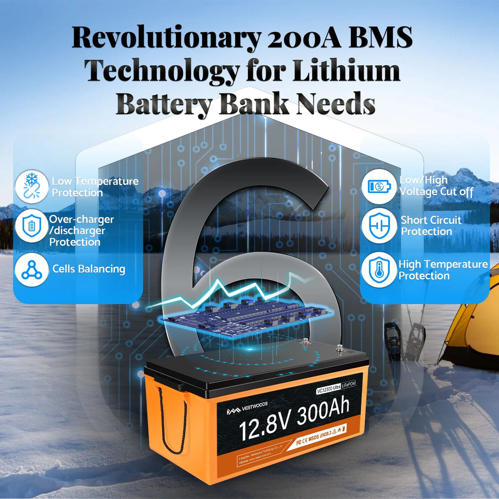 12V 300Ah LiFePO4 Lithium Rechargeable Battery A1465