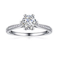 1 Carat Moissanite Engagement Ring 925 Sterling Silver Round Cut Q249