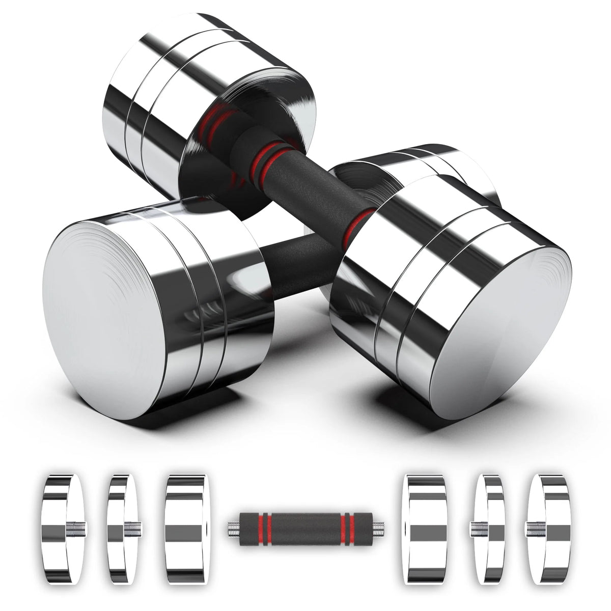 Adjustable Dumbbell Set with Foam Handles Y191