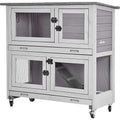 Outdoor Indoor Bunny Hutch with Wheels J99066