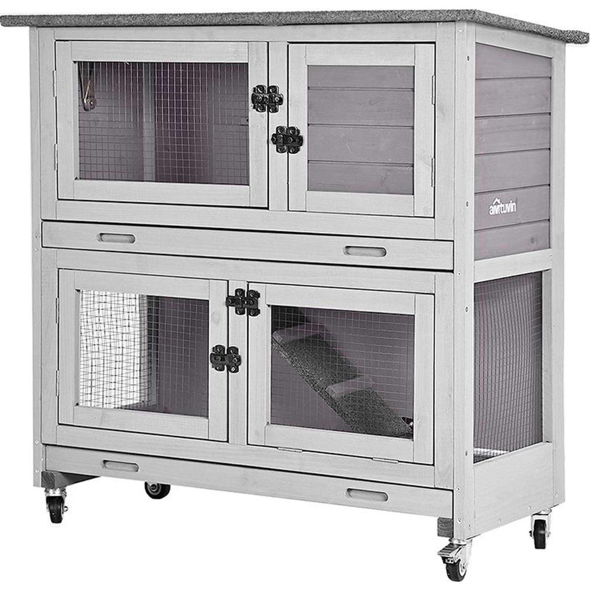 Outdoor Indoor Bunny Hutch with Wheels J99066