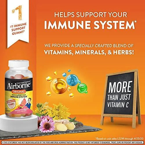 Vitamin C 750mg Assorted Fruit Gummies Immune Support Supplement Z2196