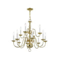 Polished Brass Candle Style Tiered Chandelier C17881