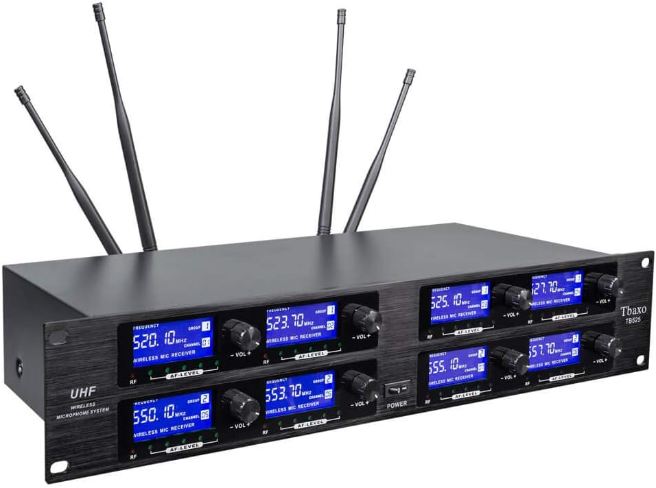 Wireless Microphone System 8 Channel UHF Handheld Metal Karaoke Microphones Y2064