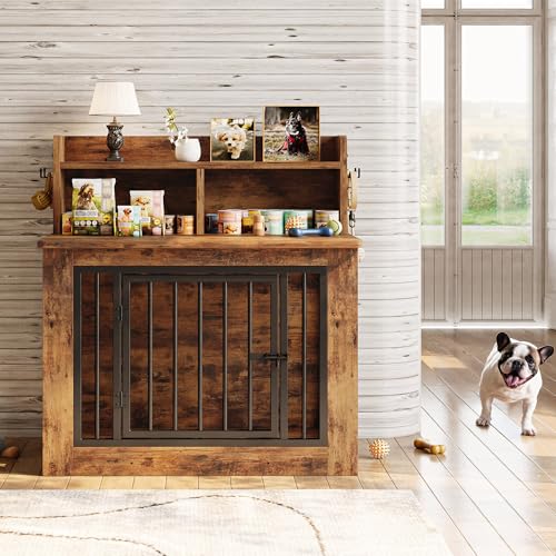 Extra Large Wooden Dog Crate with Storage T15350