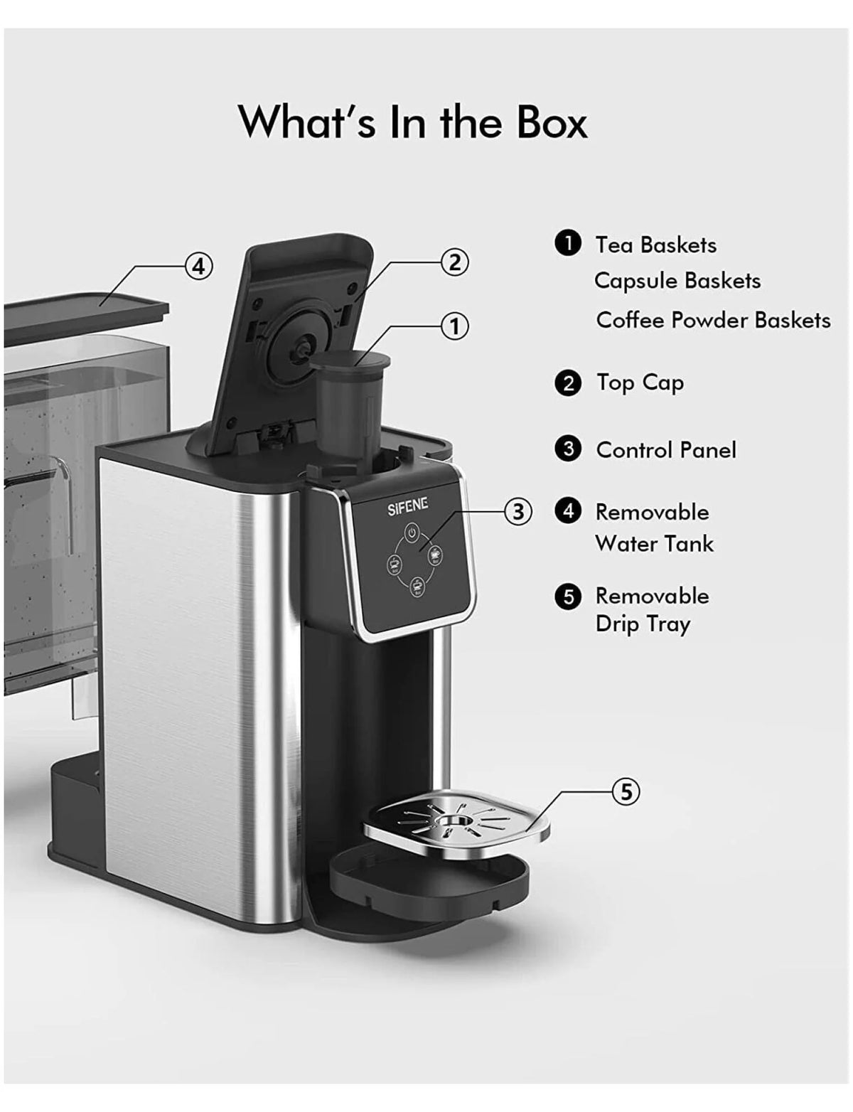 Single Serve 3 in 1 Pod Coffee Maker C3456