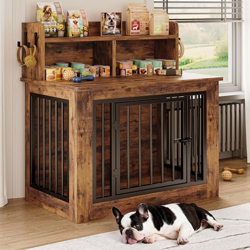 Extra Large Wooden Dog Crate with Storage T15350