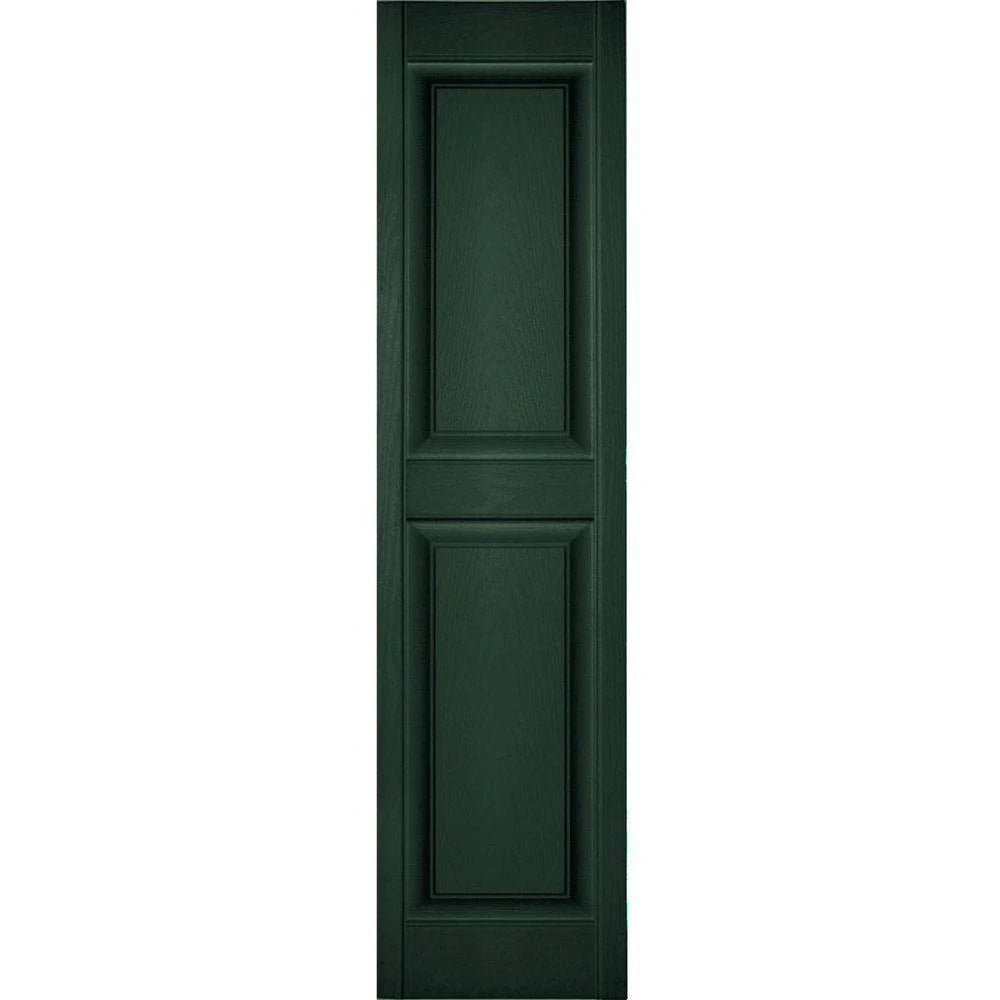 Midnight Green Vinyl Raised Panel Shutters, Per Pair R674751