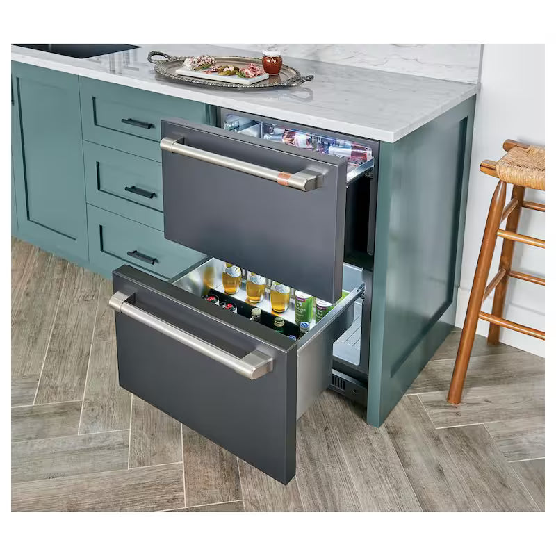 5.7 cu. ft. Matte Black Undercounter Dual-Drawer Refrigerator K360