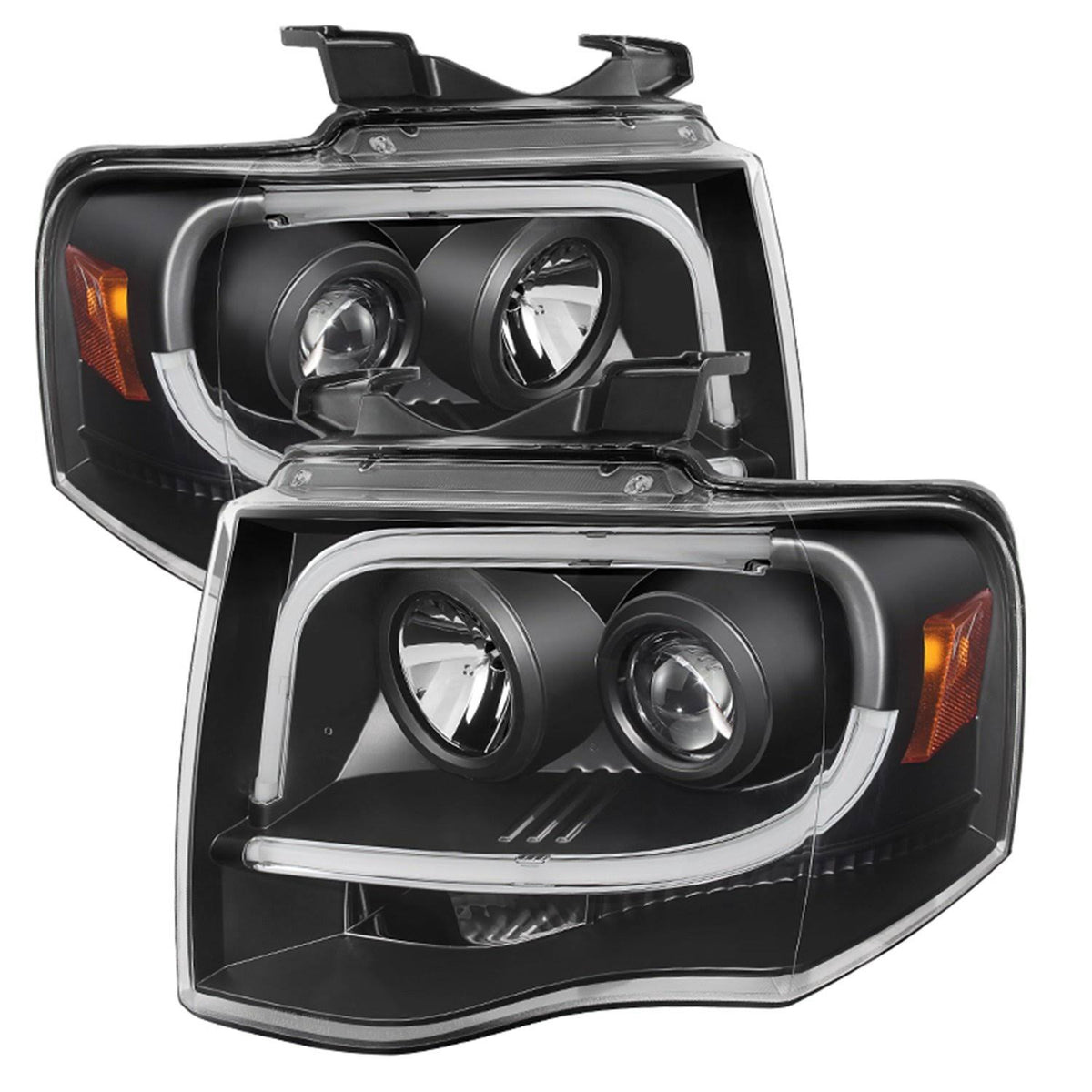 Black DRL Projector Headlights M4963